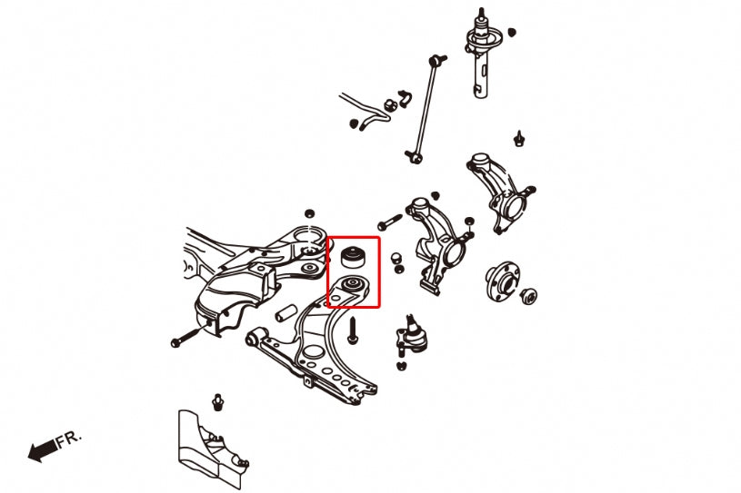 HARDRACE FRONT LOWER ARM - REAR - BUSH HardRace