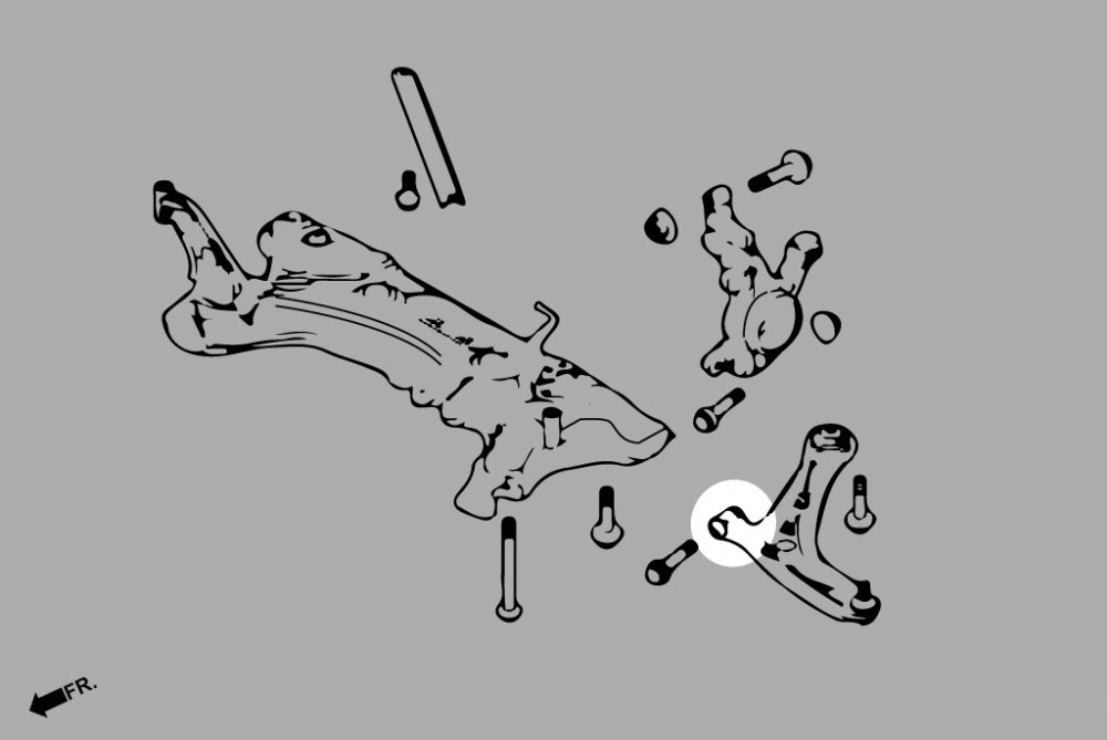HARDRACE FRONT LOWER ARM - FRONT - BUSH HardRace