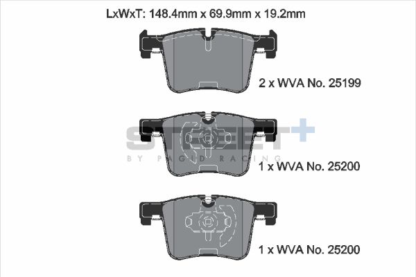 PAGID Racing STREET+ BMW 1 (F20) Brake Pads - T8113SP2001 Front