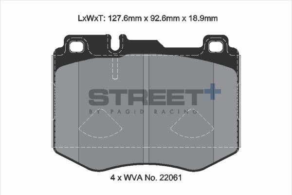 PAGID Racing STREET+ MERCEDES C-CLASS (W205) Brake Pads - T8160SP2001 Front