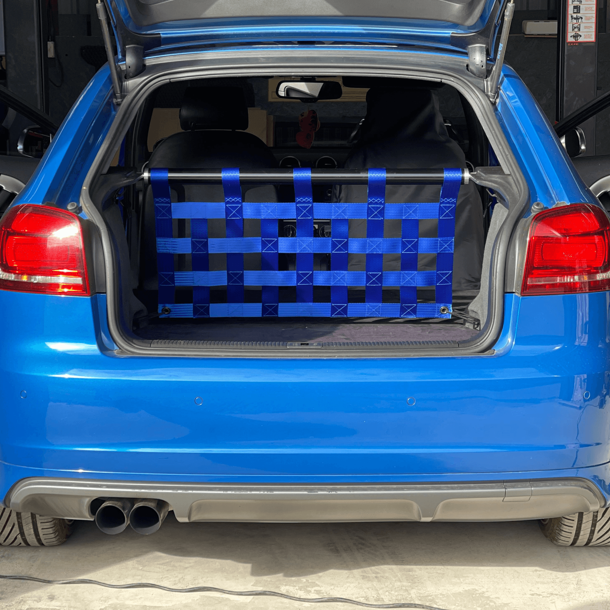 Audi A3 S3 8P Strut bar and Cargo net cargo-nets.co.uk