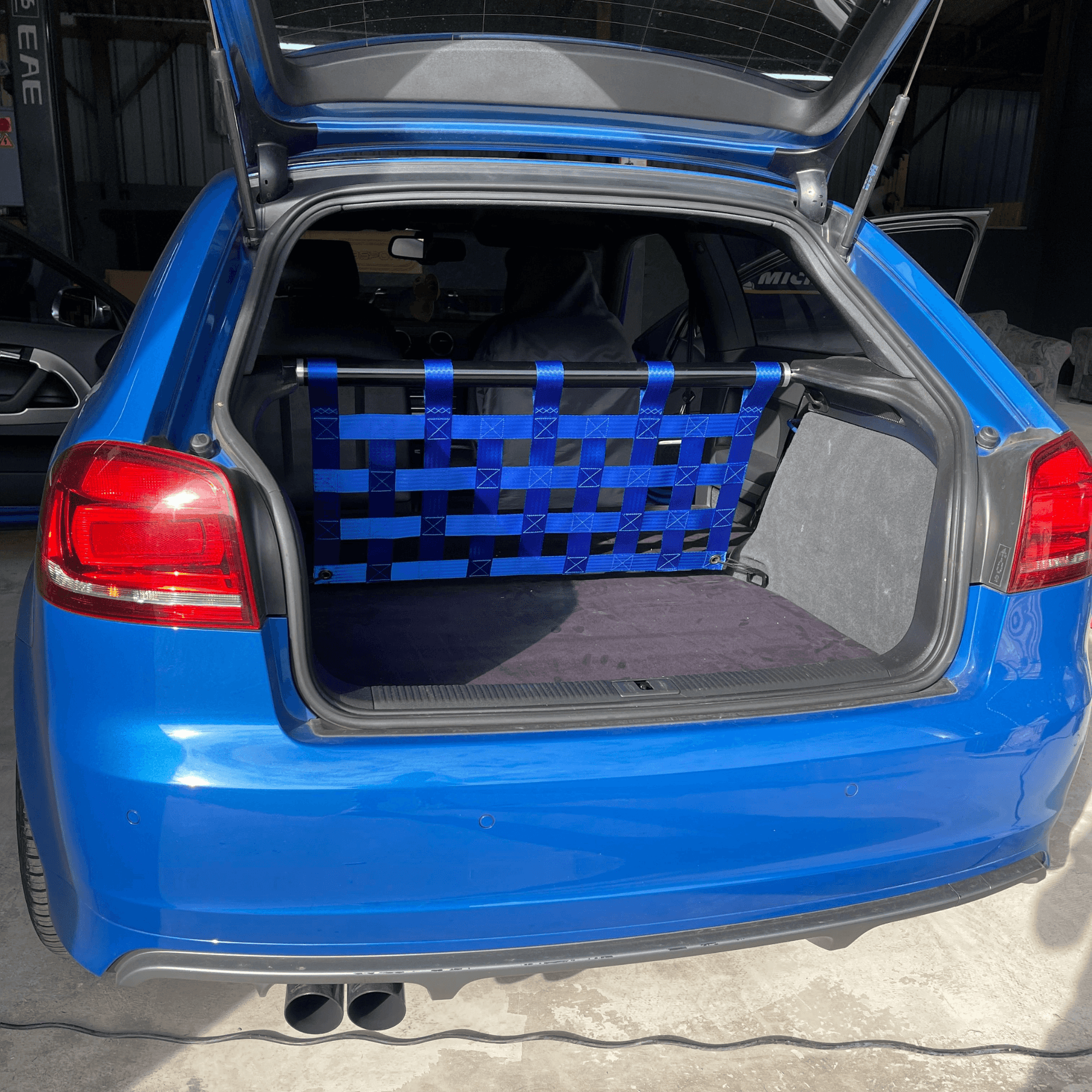 Audi A3 S3 8P Strut bar and Cargo net cargo-nets.co.uk