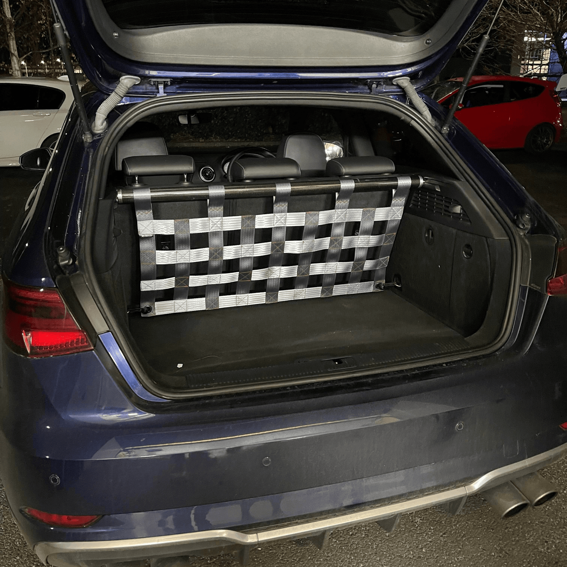 Audi A3 S3 RS3 8V Strut bar and Cargo net cargo-nets.co.uk