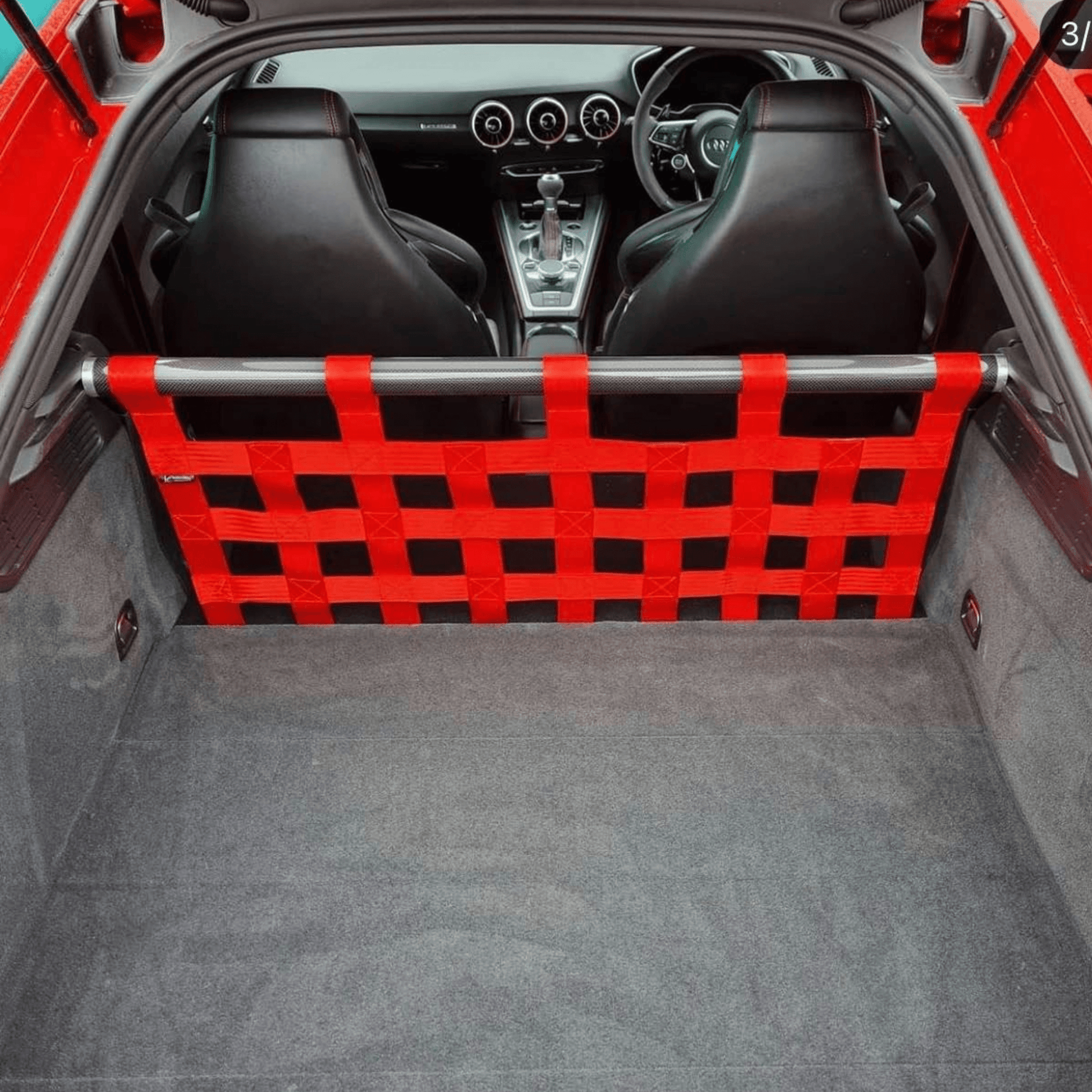 Audi TT Mk3 8S Strut bar and Cargo net cargo-nets.co.uk