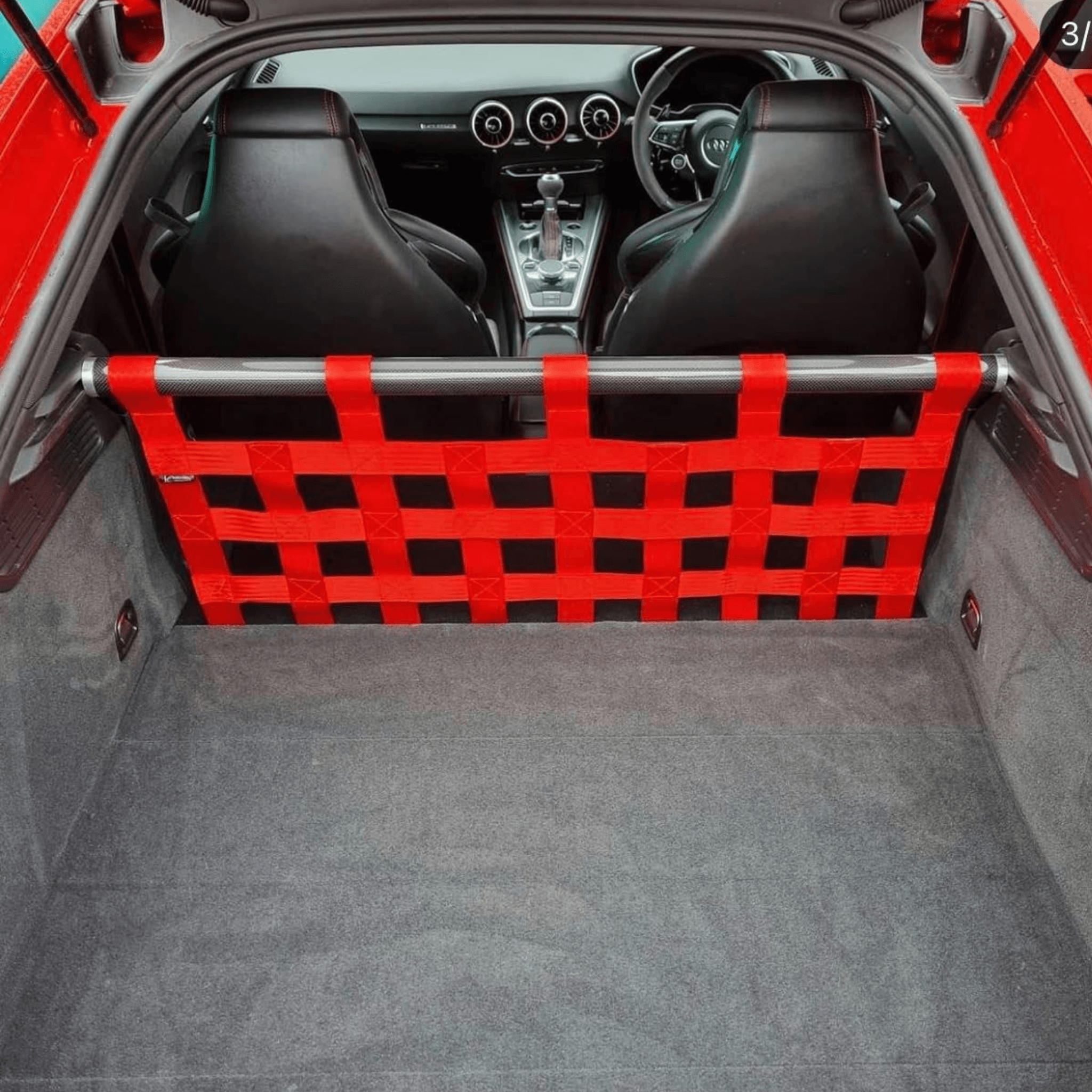 Audi TT Mk3 8S Strut bar and Cargo net cargo-nets.co.uk