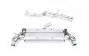 Audi TTRS MK3 Quattro - Non-Resonated (Louder) Cat-Back Exhaust System with Burnt Titanium Oval Trims