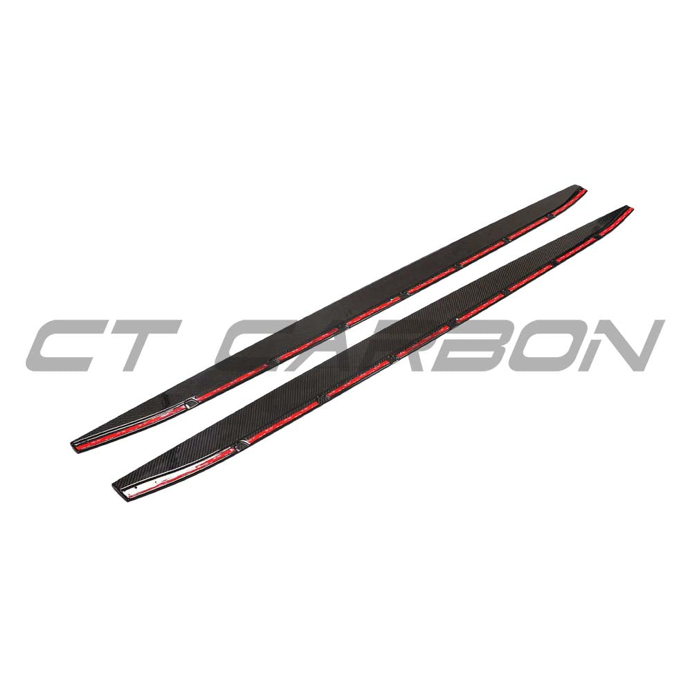 BMW M3 G80/G81 CARBON FIBRE SIDE SKIRT EXTENSIONS - V3 - CT DESIGN