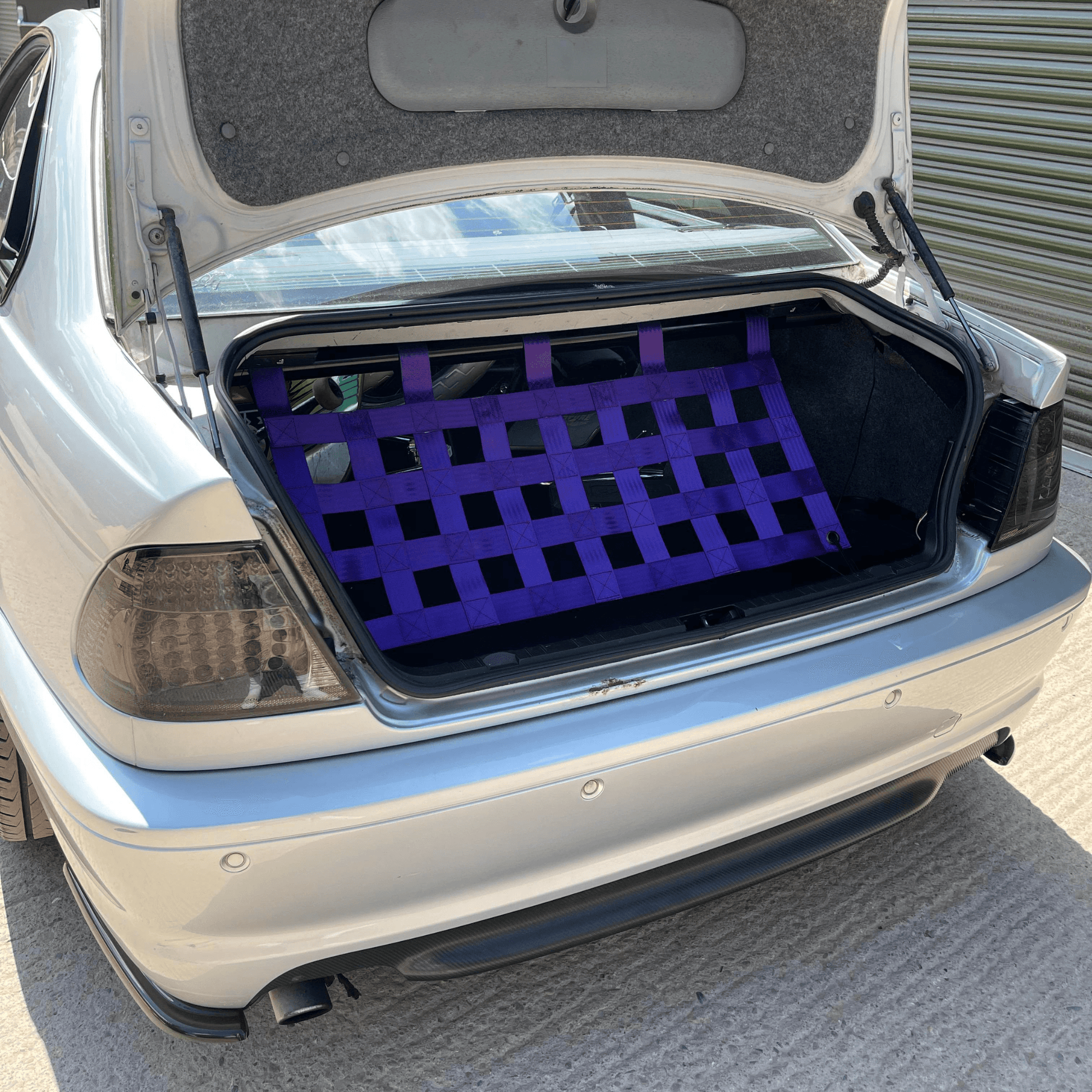 BMW 3 Series E46 M3 Coupe Strut bar and Cargo net cargo-nets.co.uk