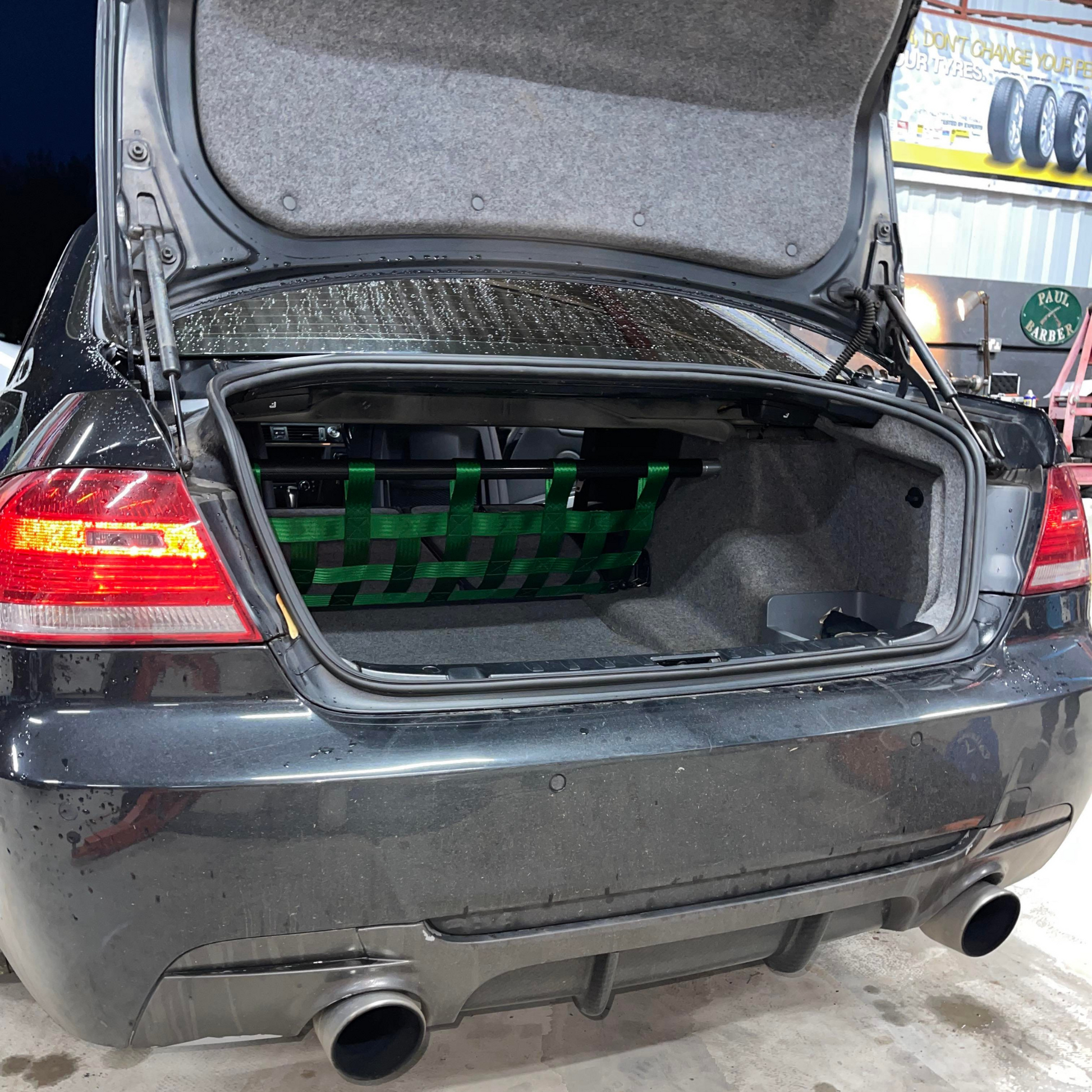 BMW 3 Series E90 / E92 M3 Strut Bar & Cargo Net Kit cargo-nets.co.uk