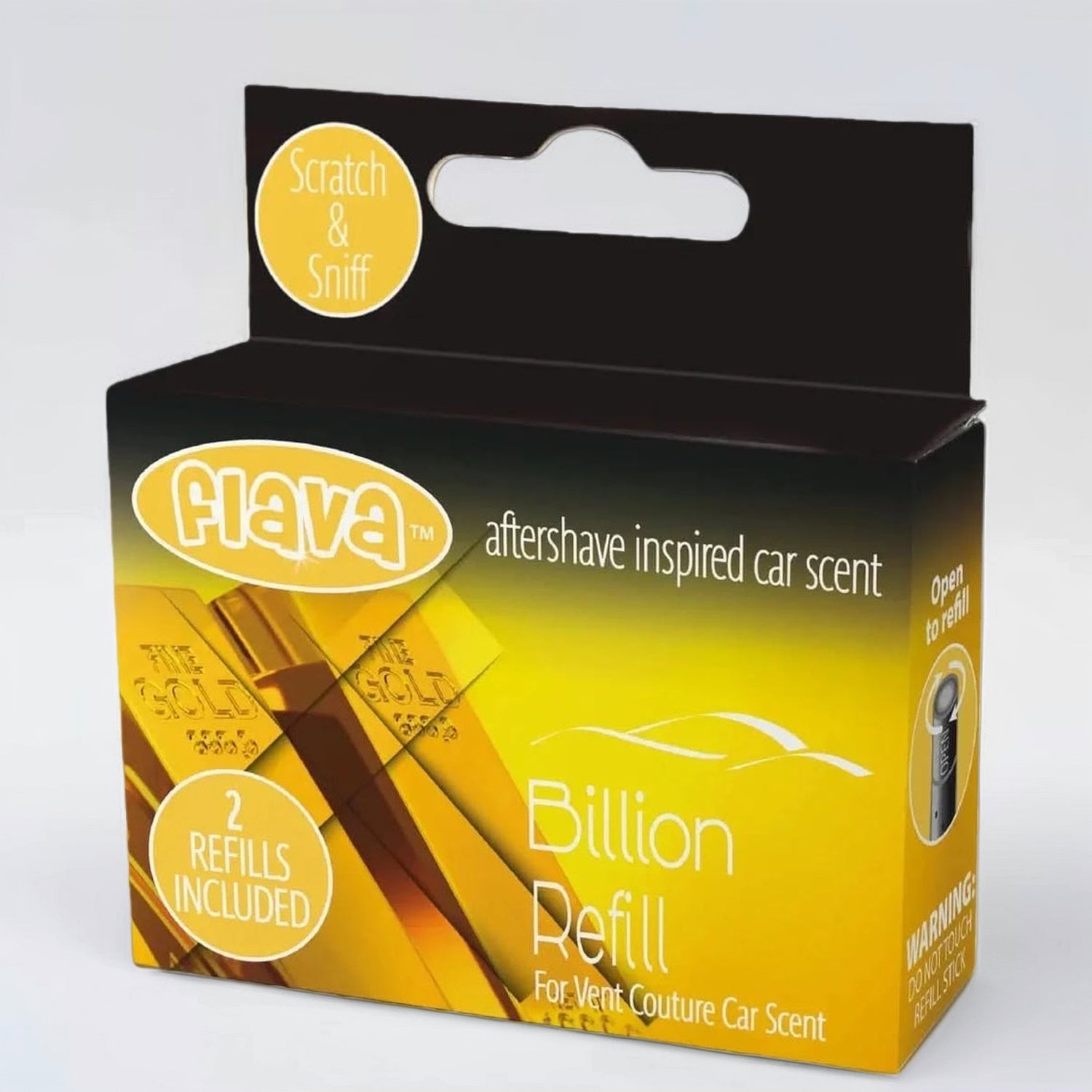 Flava Couture 2 Pack Refill Stick For Refillable Vent Car Air Fresheners - Billion Flava Car Scents