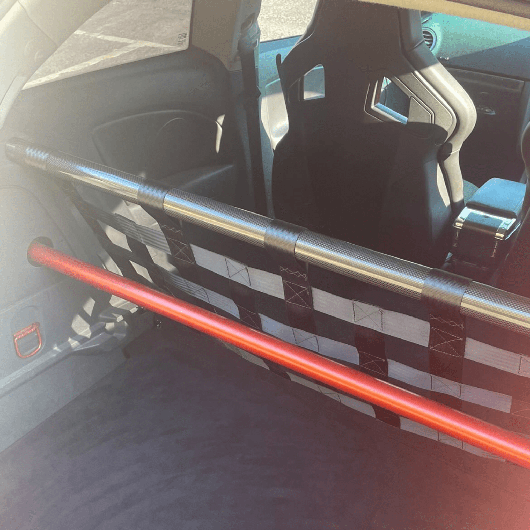 Vauxhall Corsa D Strut bar and Cargo net cargo-nets.co.uk