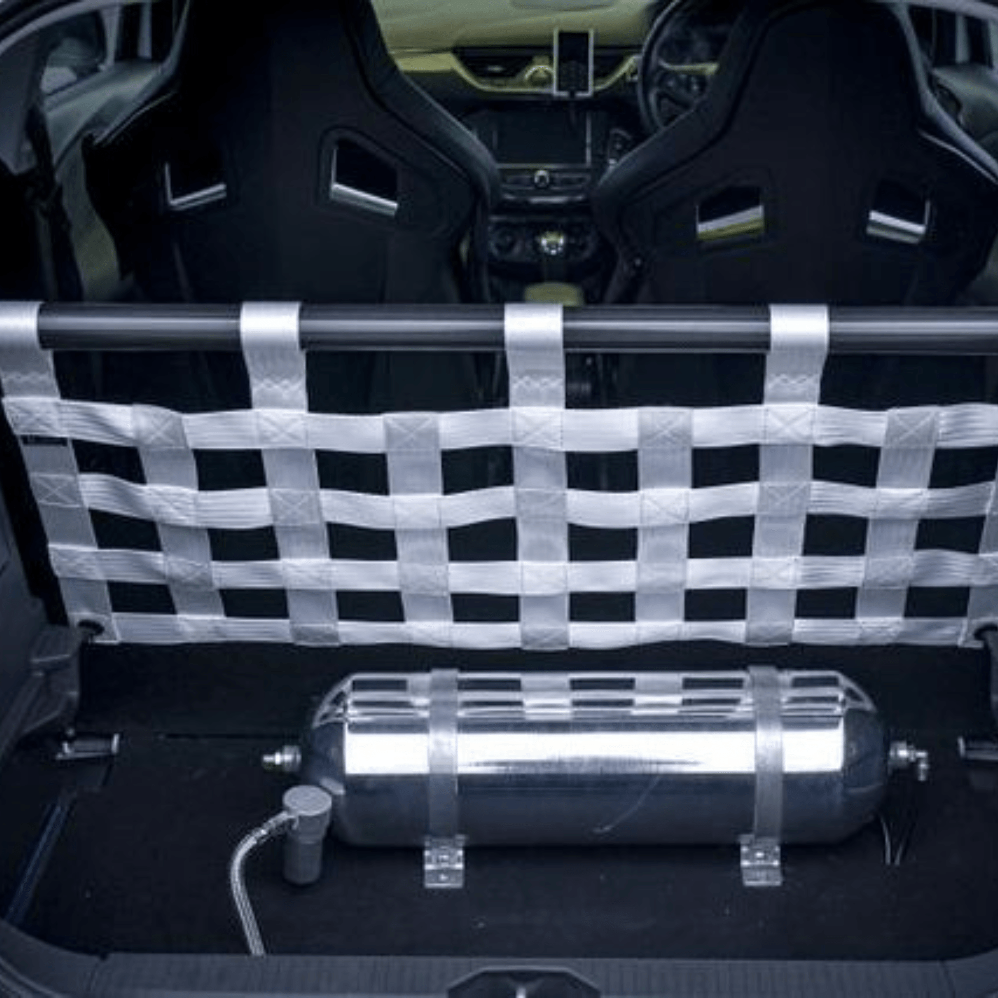 Vauxhall Corsa D Strut bar and Cargo net cargo-nets.co.uk