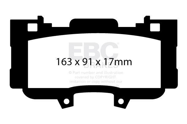 EBC Brakes Racing RP-X Track and Race Brake Pads  DP83042RPX