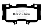 EBC Brakes Racing RP-1 Track and Race Brake Pads  DP83042RP1