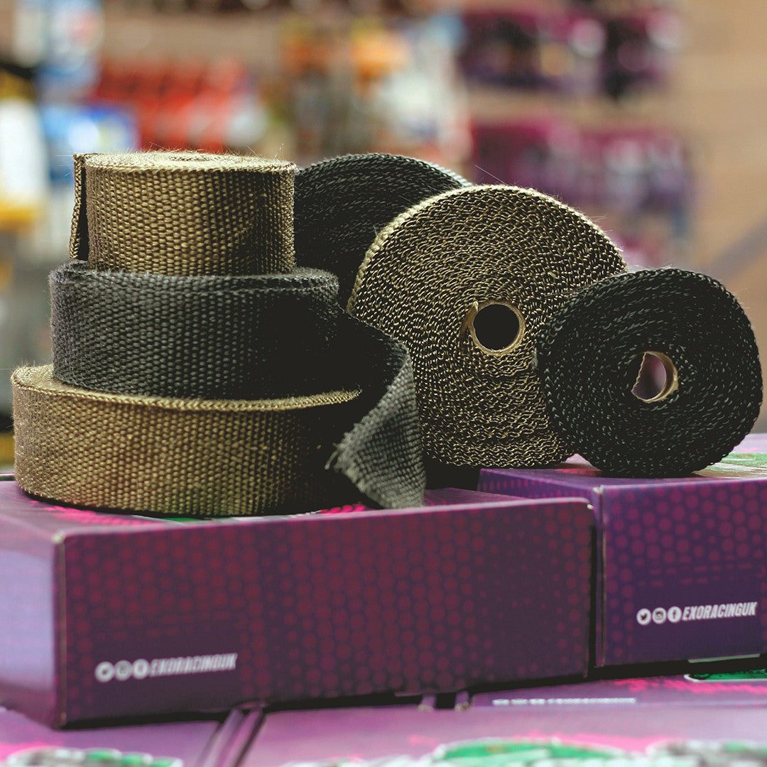 Exoracing exhaust wrap 5m 10m and 15m length options