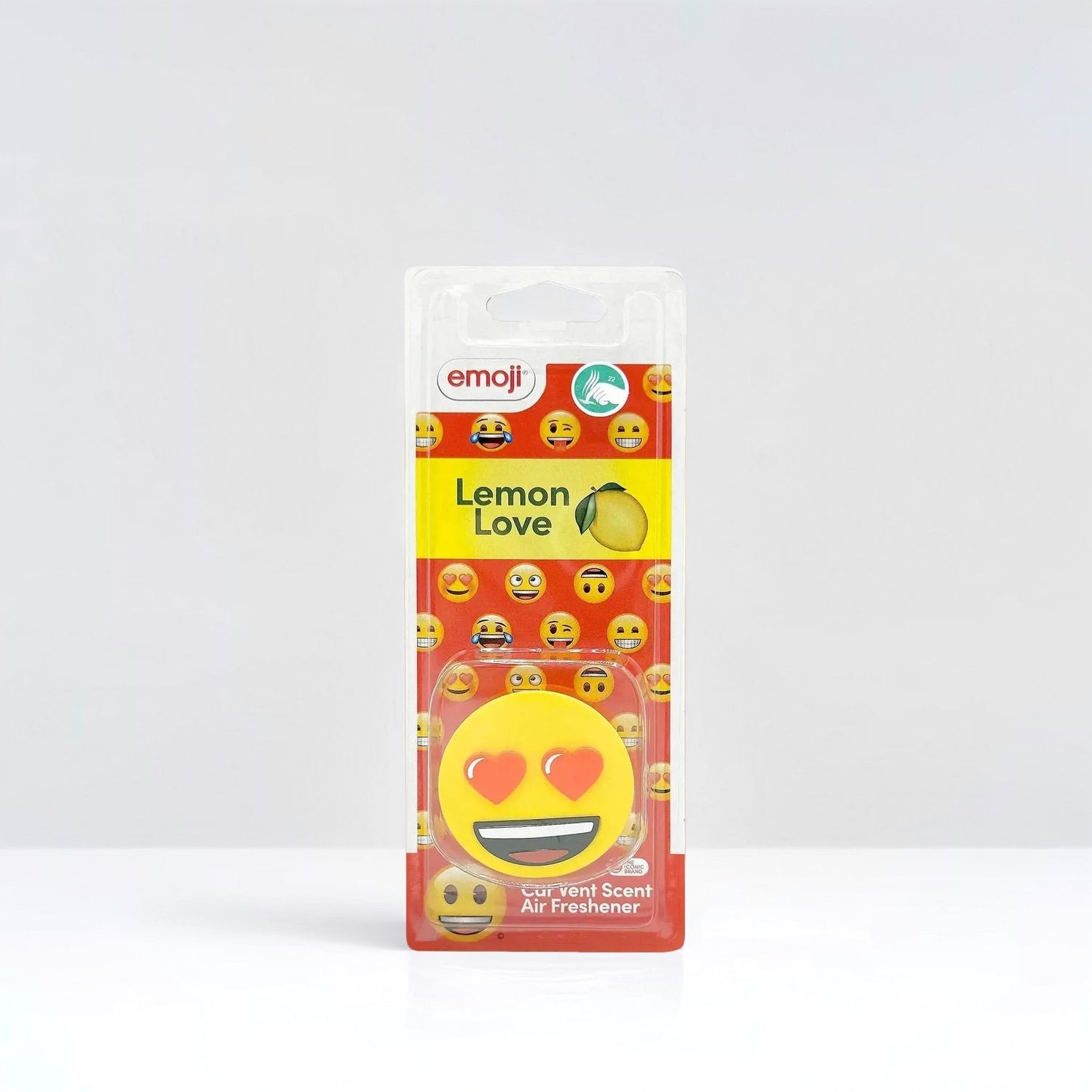 Emoji® Heart Eyes Vent Clip Car Air Freshener - Lemon Love Scent Flava Car Scents