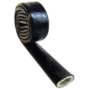 Exoracing silicone fibreglass high temperature heat sleeve black 0.5m