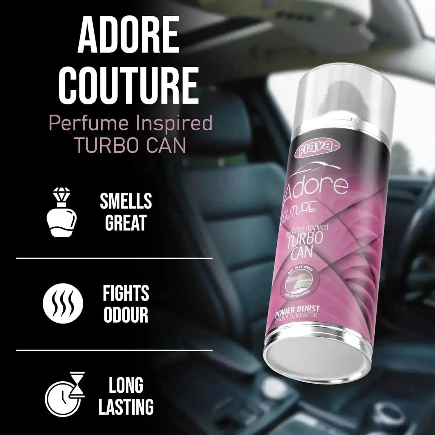 Flava Couture Turbo Can Spray - Adore Flava Car Scents