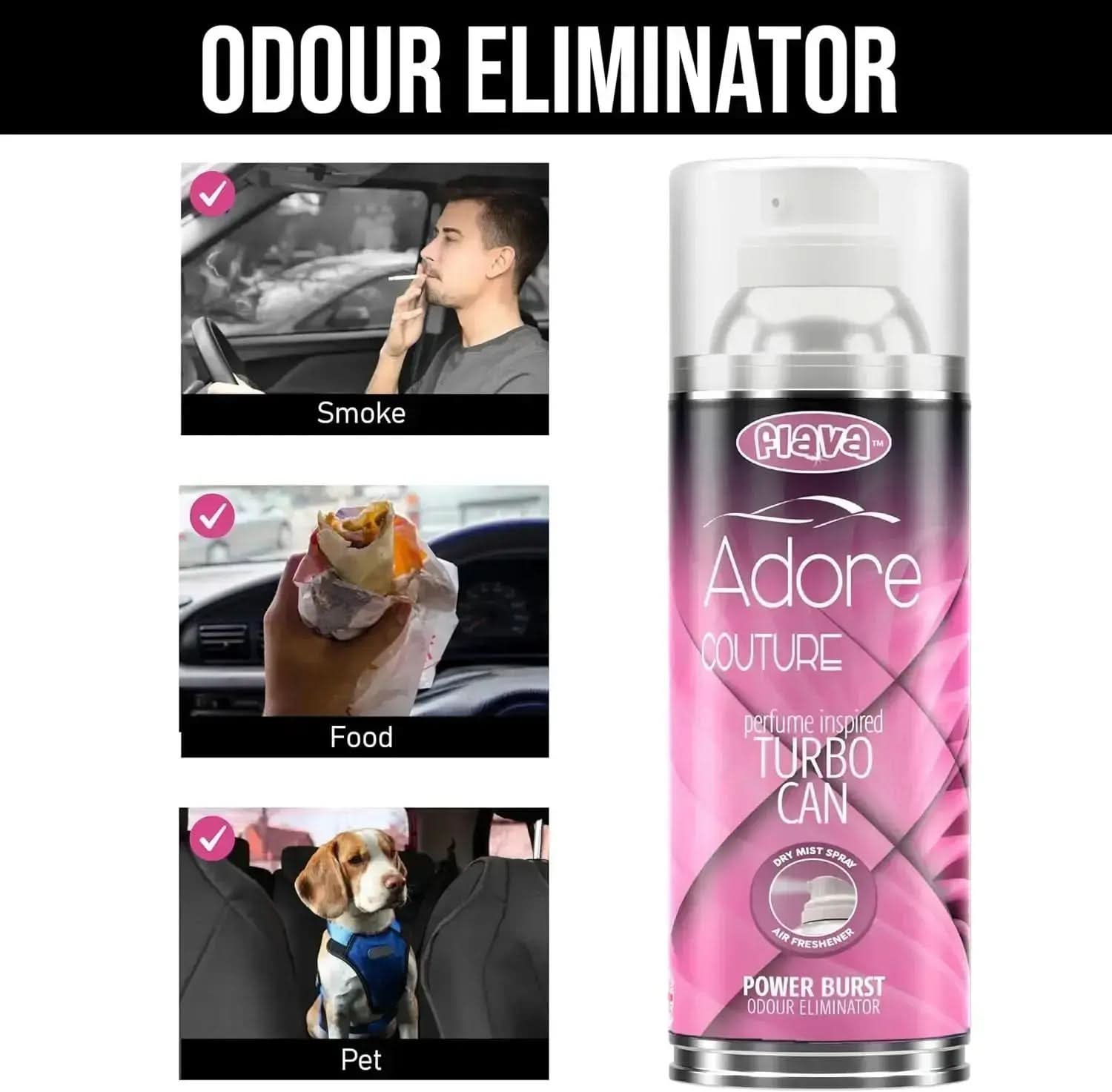 Flava Couture Turbo Can Spray - Adore Flava Car Scents