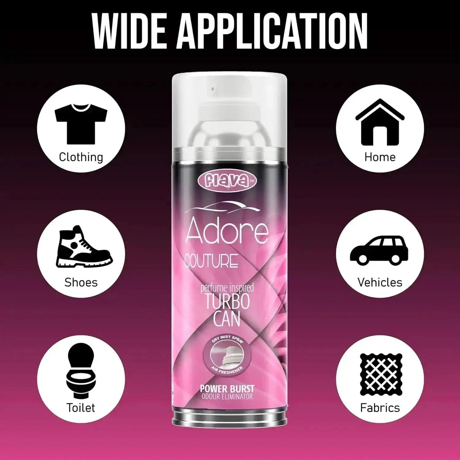 Flava Couture Turbo Can Spray - Adore Flava Car Scents