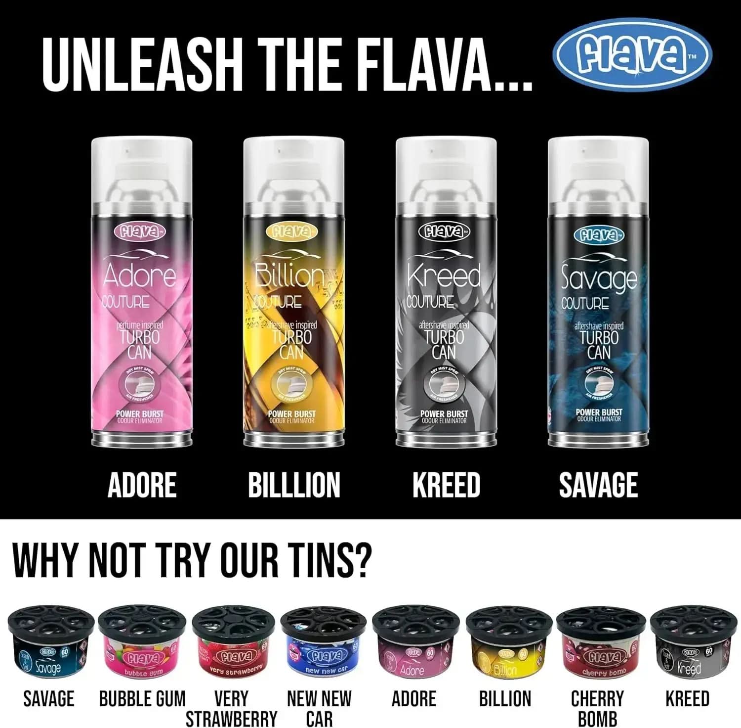 Flava Couture Turbo Can Spray - Kreed Flava Car Scents