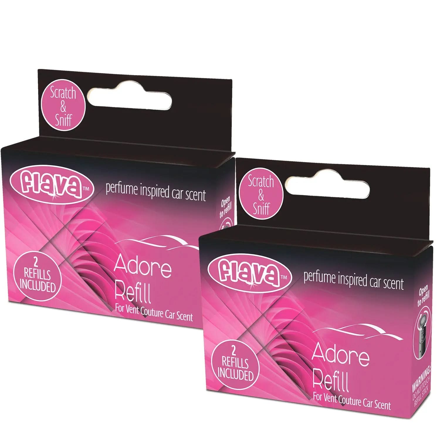 Flava Couture 2 Pack Refill Stick For Refillable Vent Car Air Fresheners - Adore Flava Car Scents