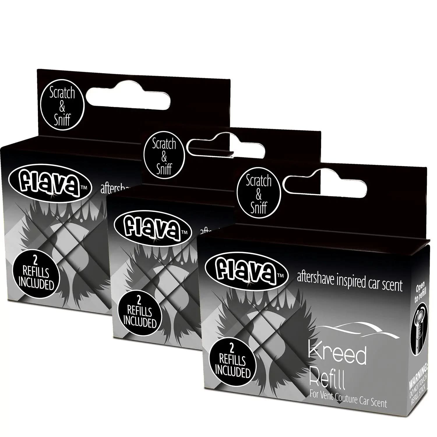 Flava Couture 2 Pack Refill Stick For Refillable Vent Car Air Fresheners - Kreed Flava Car Scents