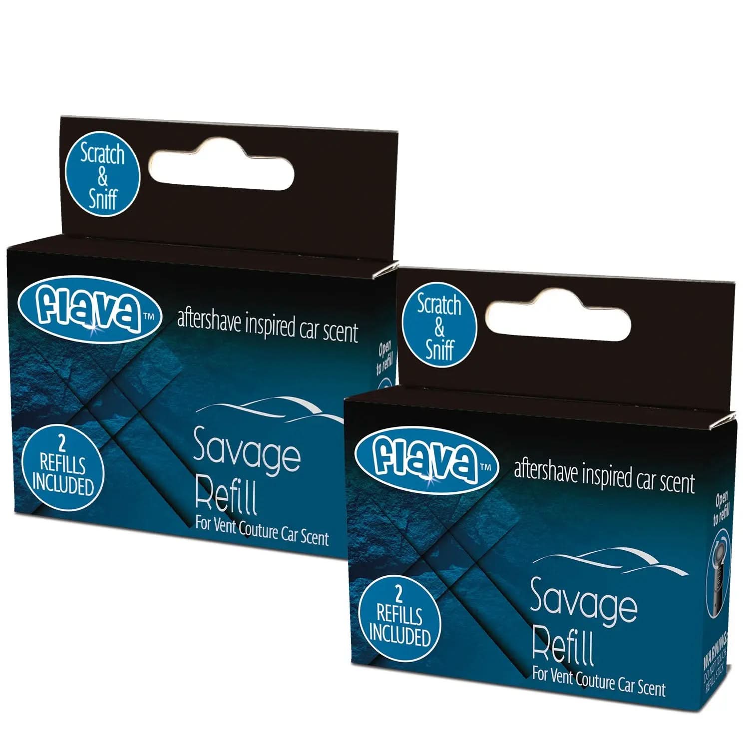 Flava Couture 2 Pack Refill Stick For Refillable Vent Car Air Fresheners - Savage Flava Car Scents
