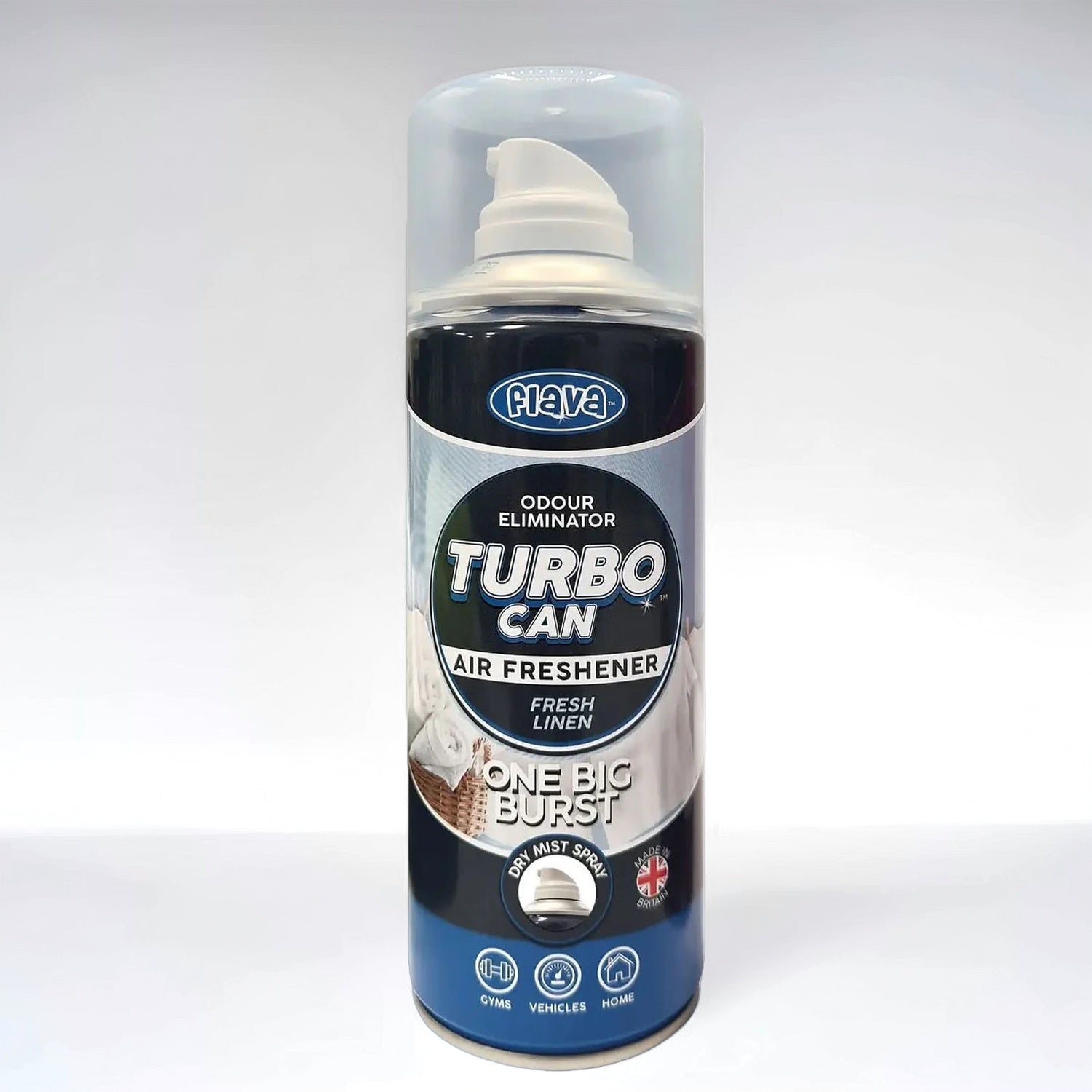Flava Turbo Can Spray - Fresh Linen Flava Car Scents