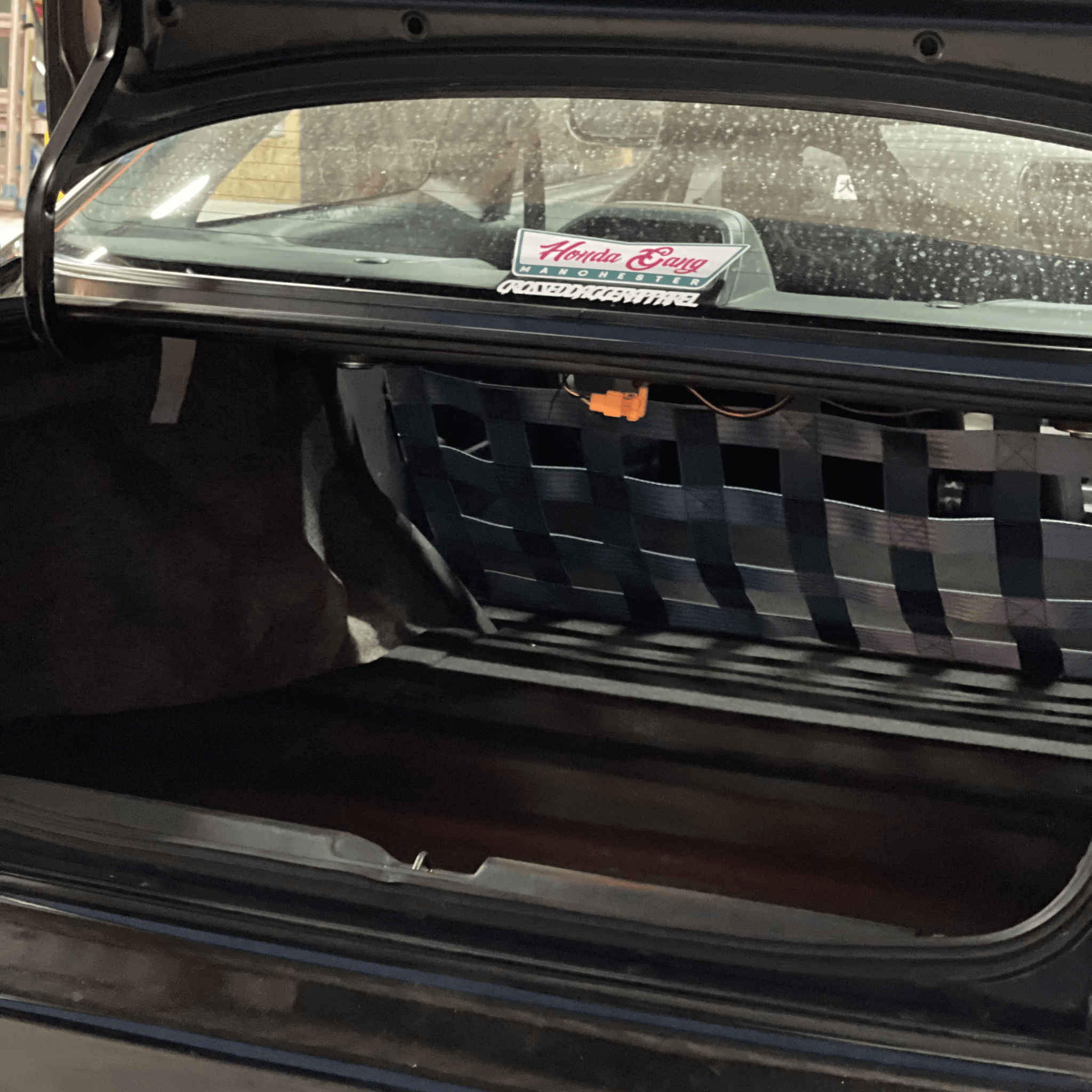 Honda Civic Mk6 Ek Em1 Coupe Strut bar and Cargo net cargo-nets.co.uk