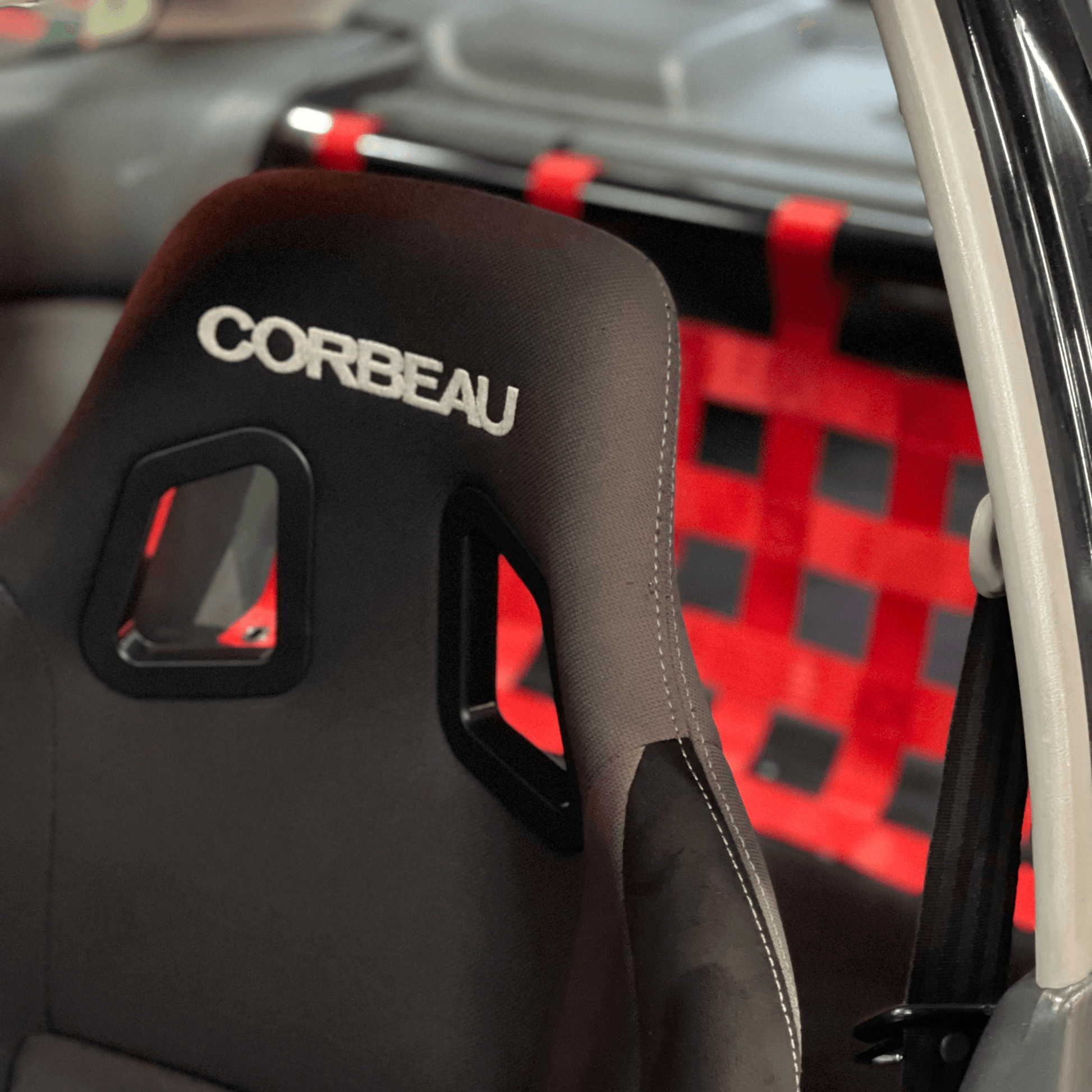 Honda Civic Mk6 Ek Em1 Coupe Strut bar and Cargo net cargo-nets.co.uk