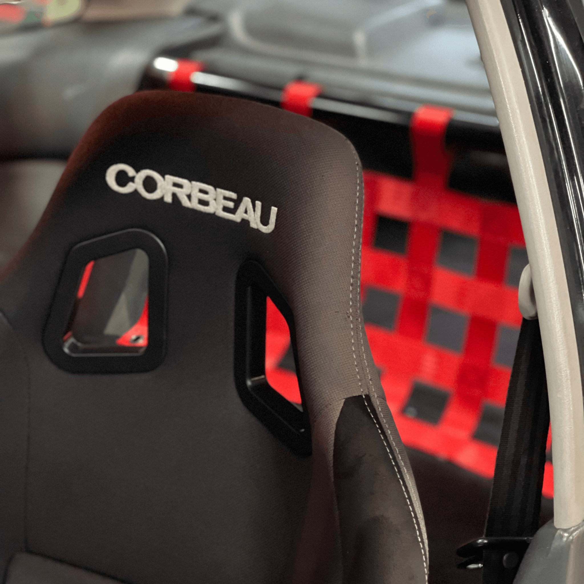 Honda Civic Mk6 Ek Em1 Coupe Strut bar and Cargo net cargo-nets.co.uk