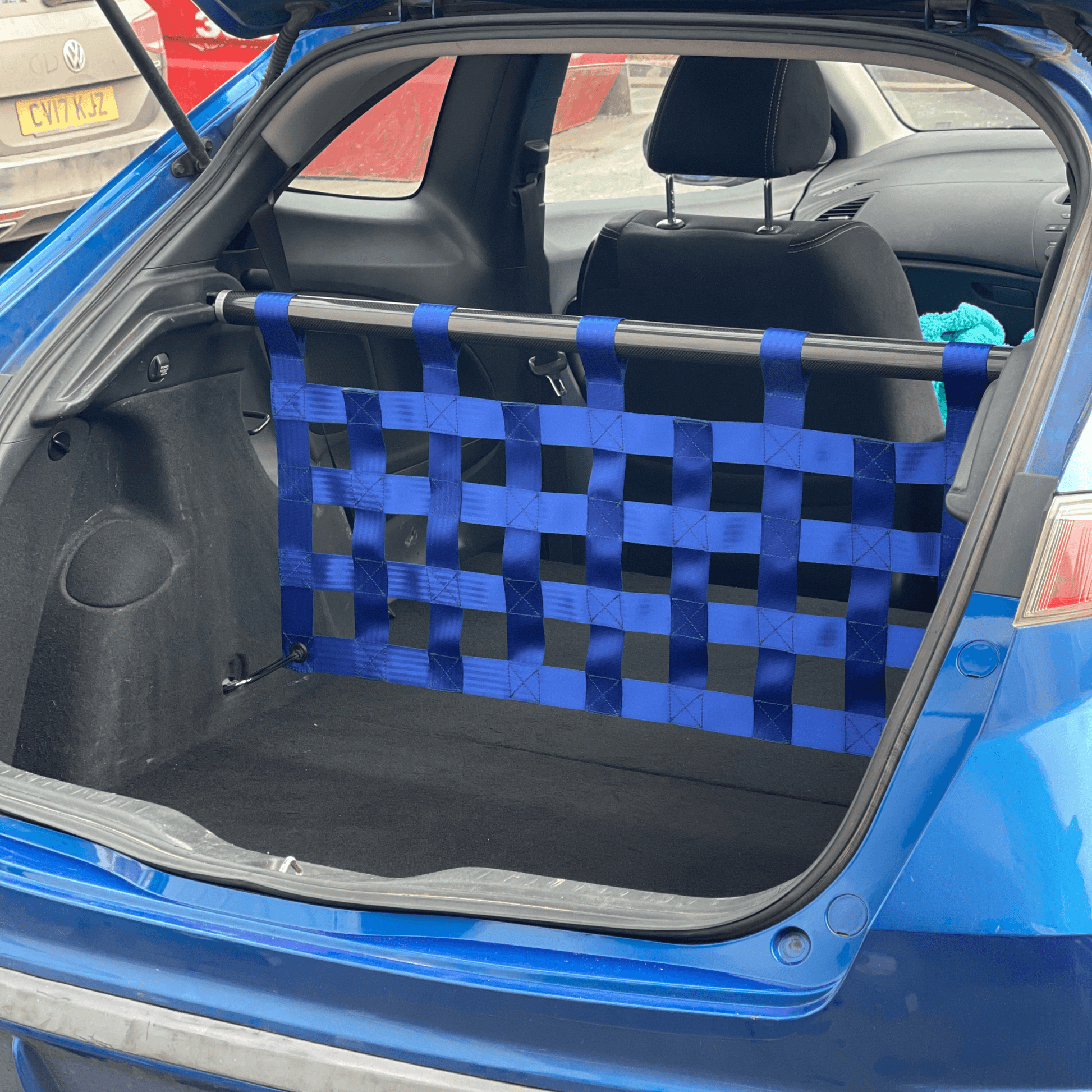 Honda Civic Mk8 FN2 Strut bar and Cargo net cargo-nets.co.uk