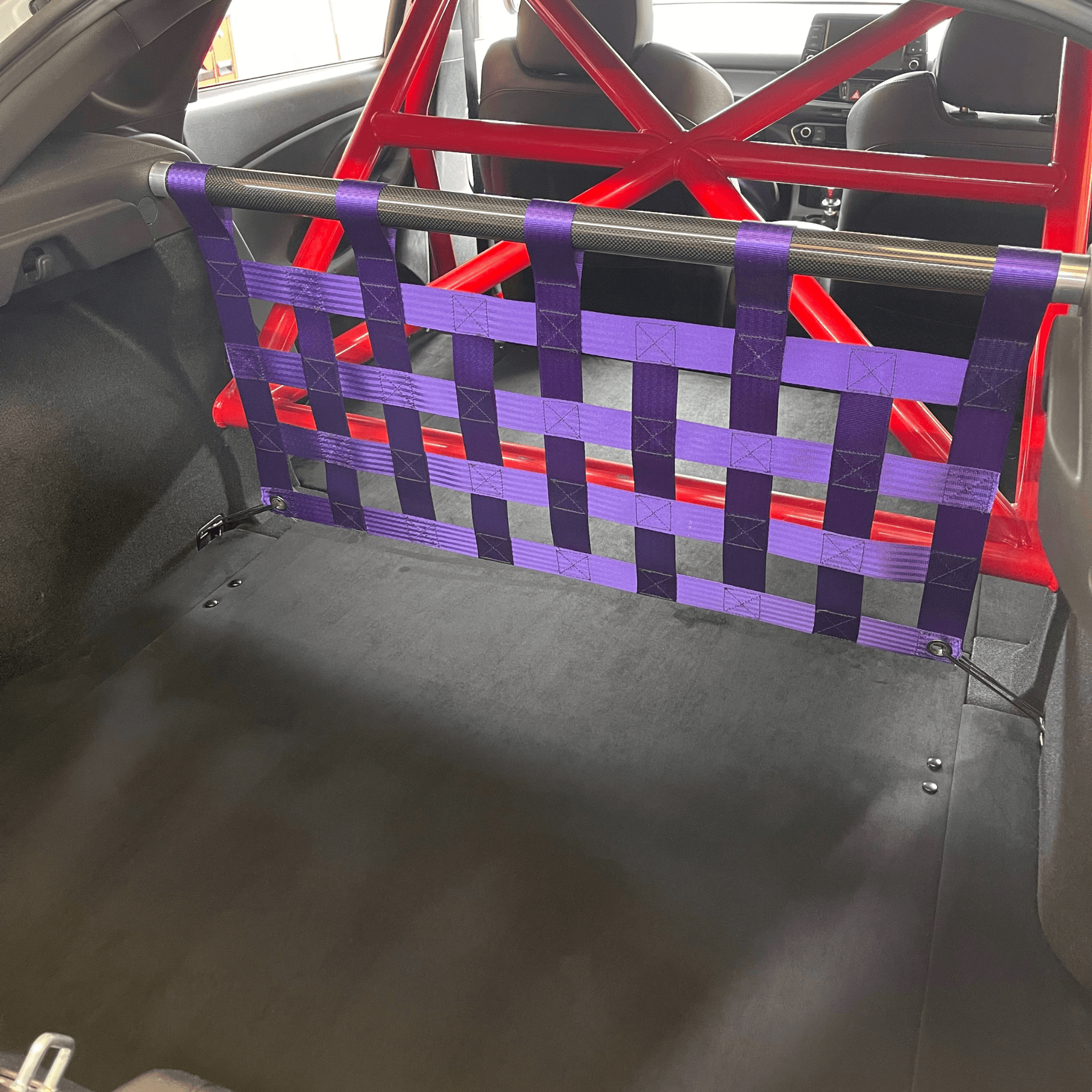 Hyundai i30N Fastback Strut bar and Cargo net cargo-nets.co.uk