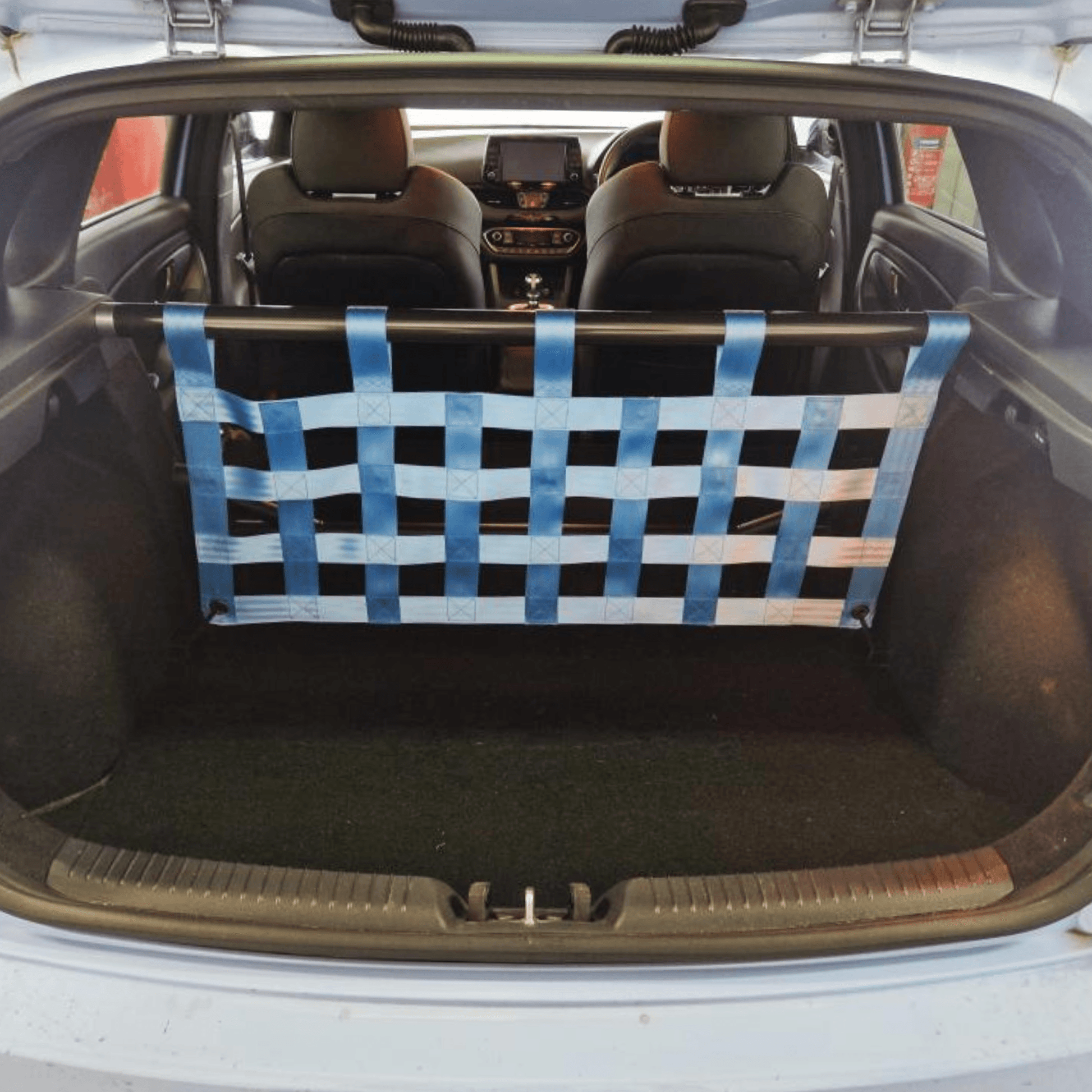 Hyundai i30N Strut bar and Cargo net cargo-nets.co.uk