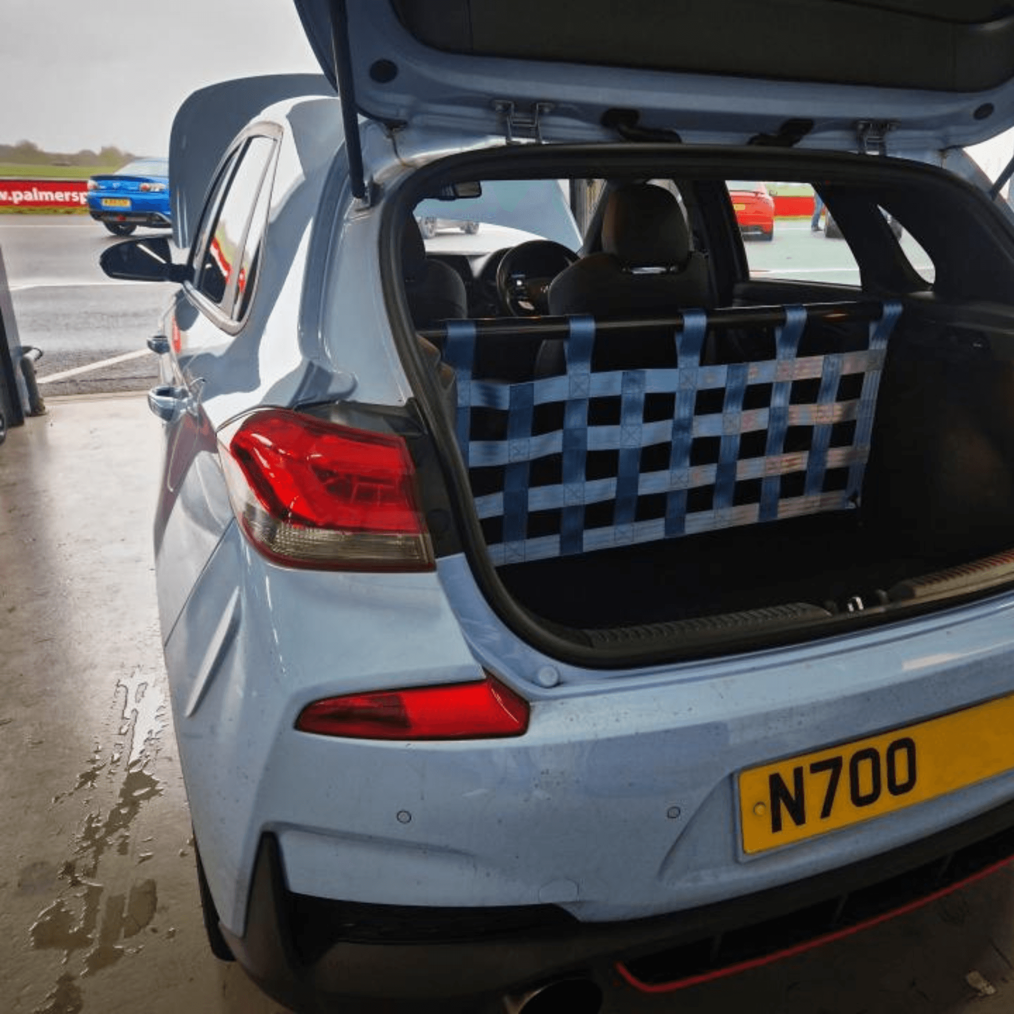 Hyundai i30N Strut bar and Cargo net cargo-nets.co.uk