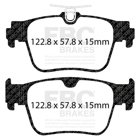 EBC Yellowstuff 4000 Series Street and Track Brake Pad Set (DP42438R)
