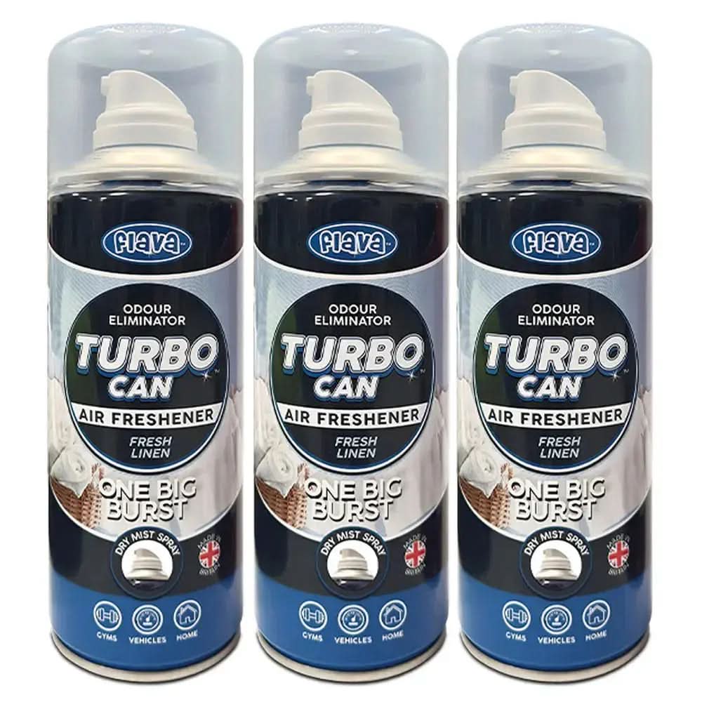 Flava Turbo Can Spray - Fresh Linen Flava Car Scents