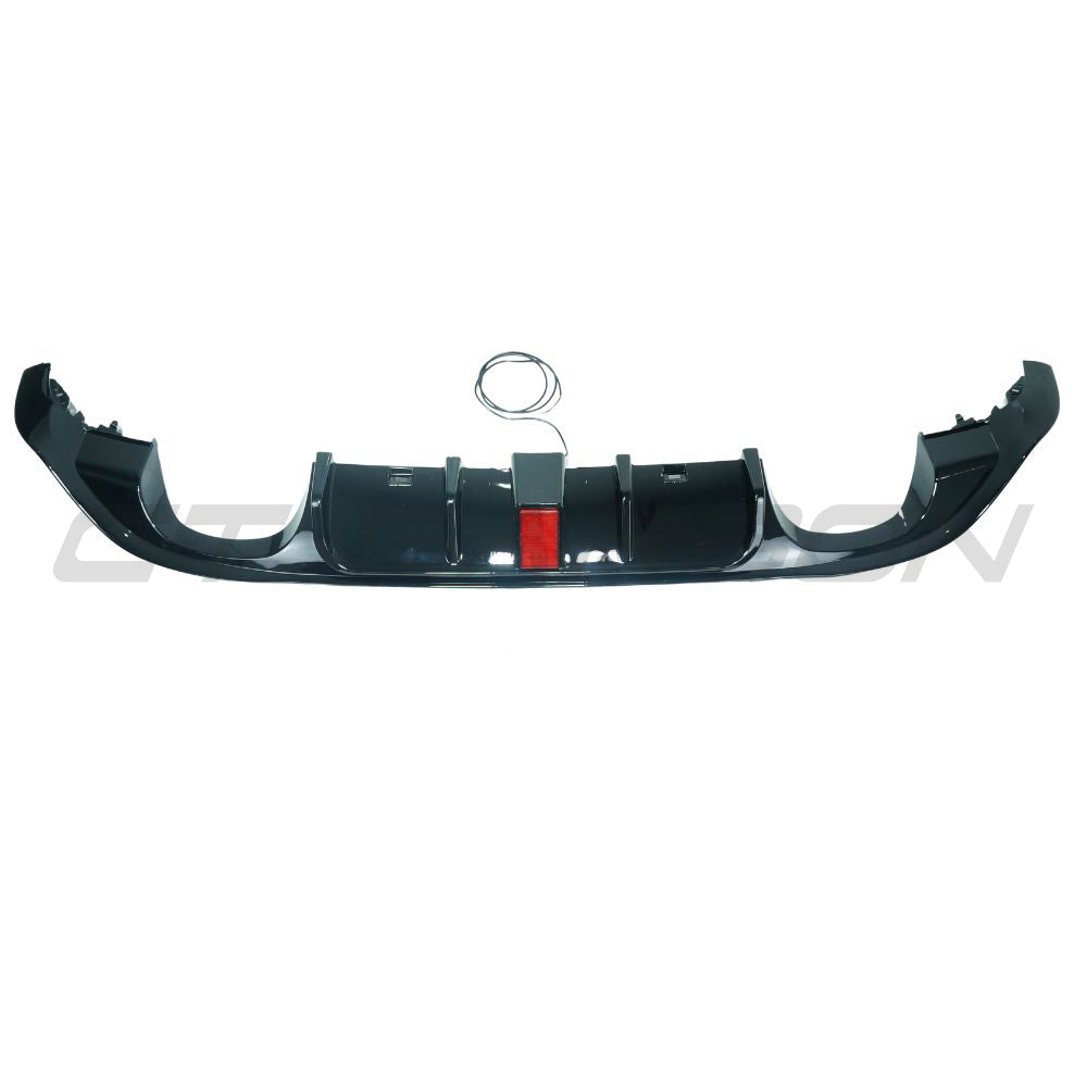 VOLKSWAGEN GOLF R MK7.5 2017-2020 GLOSS BLACK DIFFUSER WITH LED LIGHT