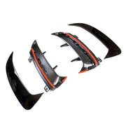 MERCEDES A-CLASS A35 V177 GLOSS BLACK REAR BUMPER CORNERS