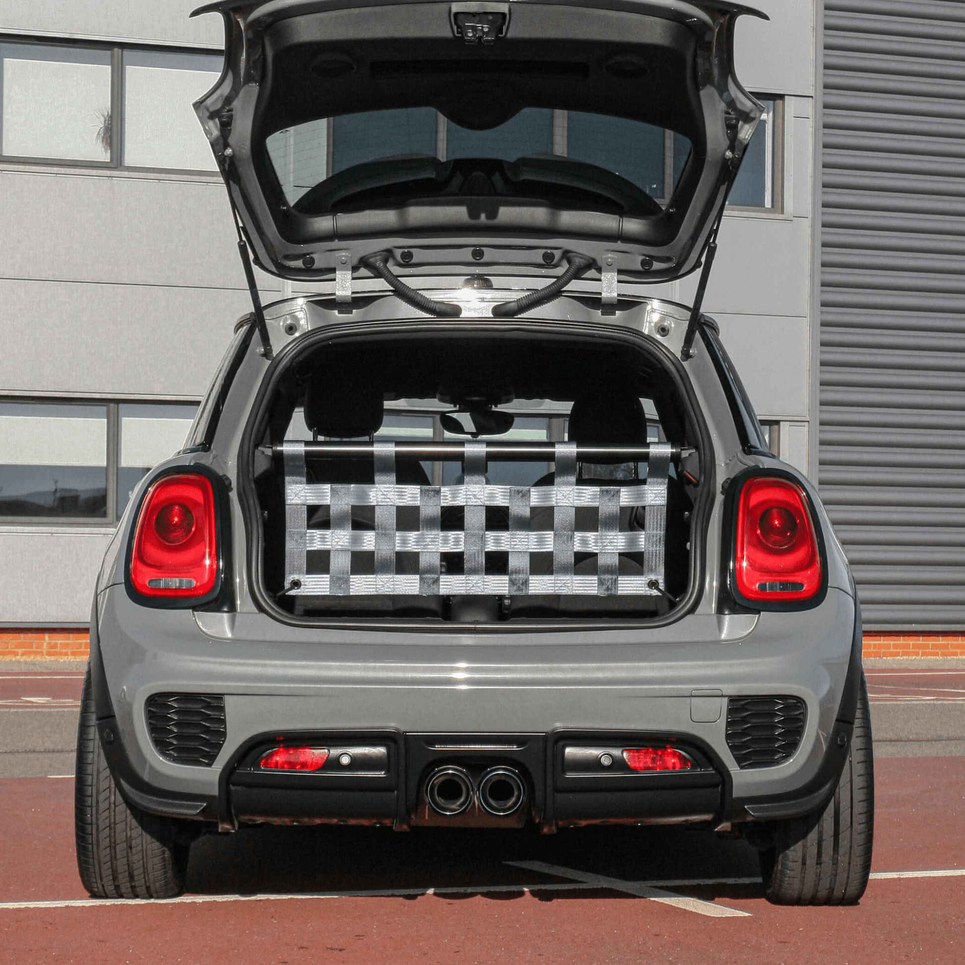 Mini Cooper S F56 Strut bar and Cargo net cargo-nets.co.uk