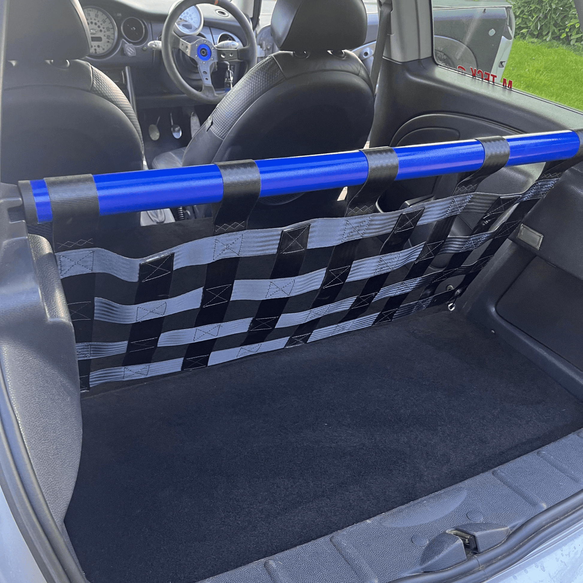 Mini Cooper R50 R53 Strut bar and Cargo net cargo-nets.co.uk