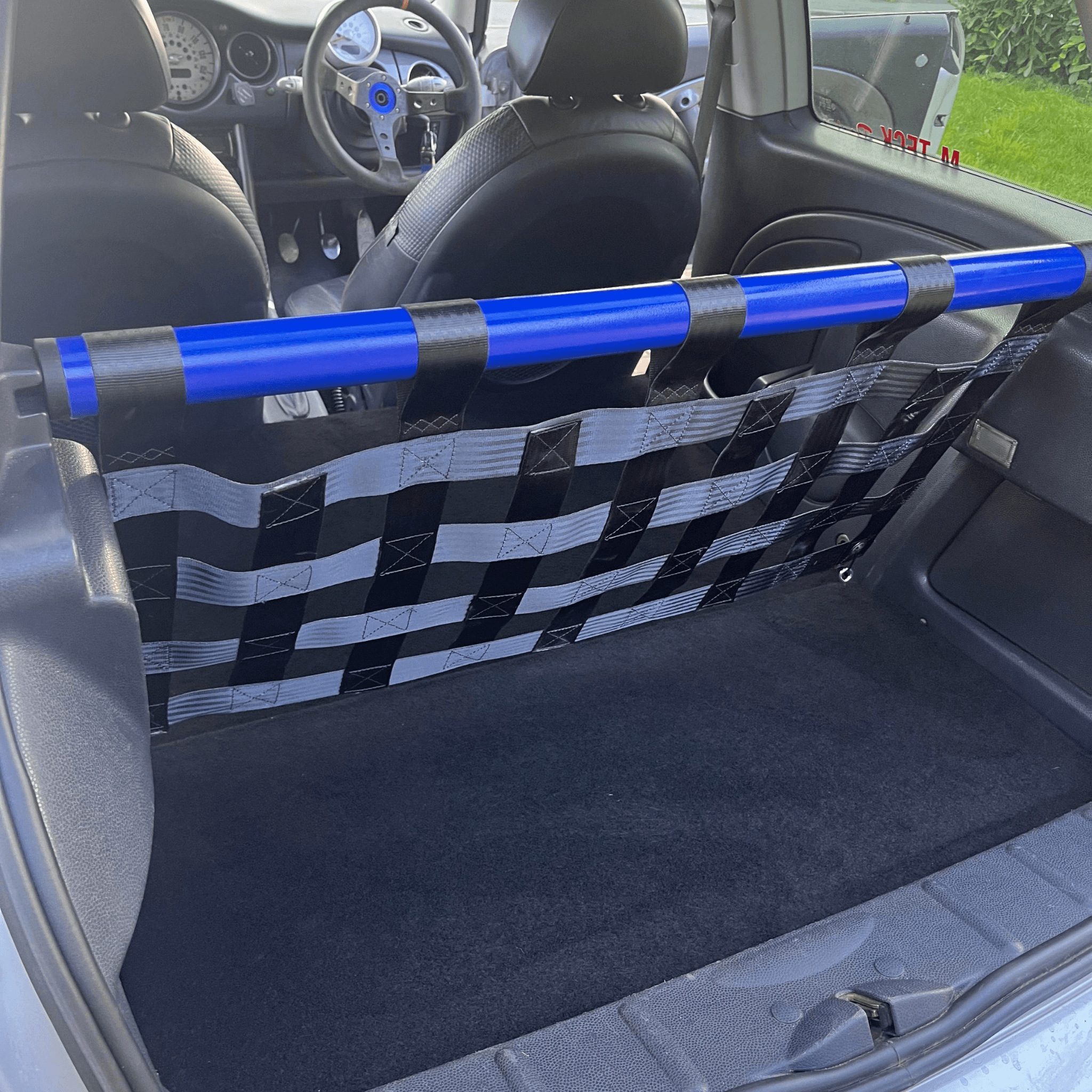 Mini Cooper R50 R53 Strut bar and Cargo net cargo-nets.co.uk
