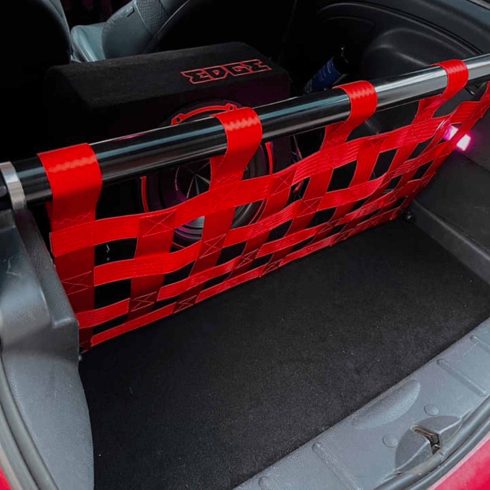 Mini Cooper R50 R53 Strut bar and Cargo net cargo-nets.co.uk