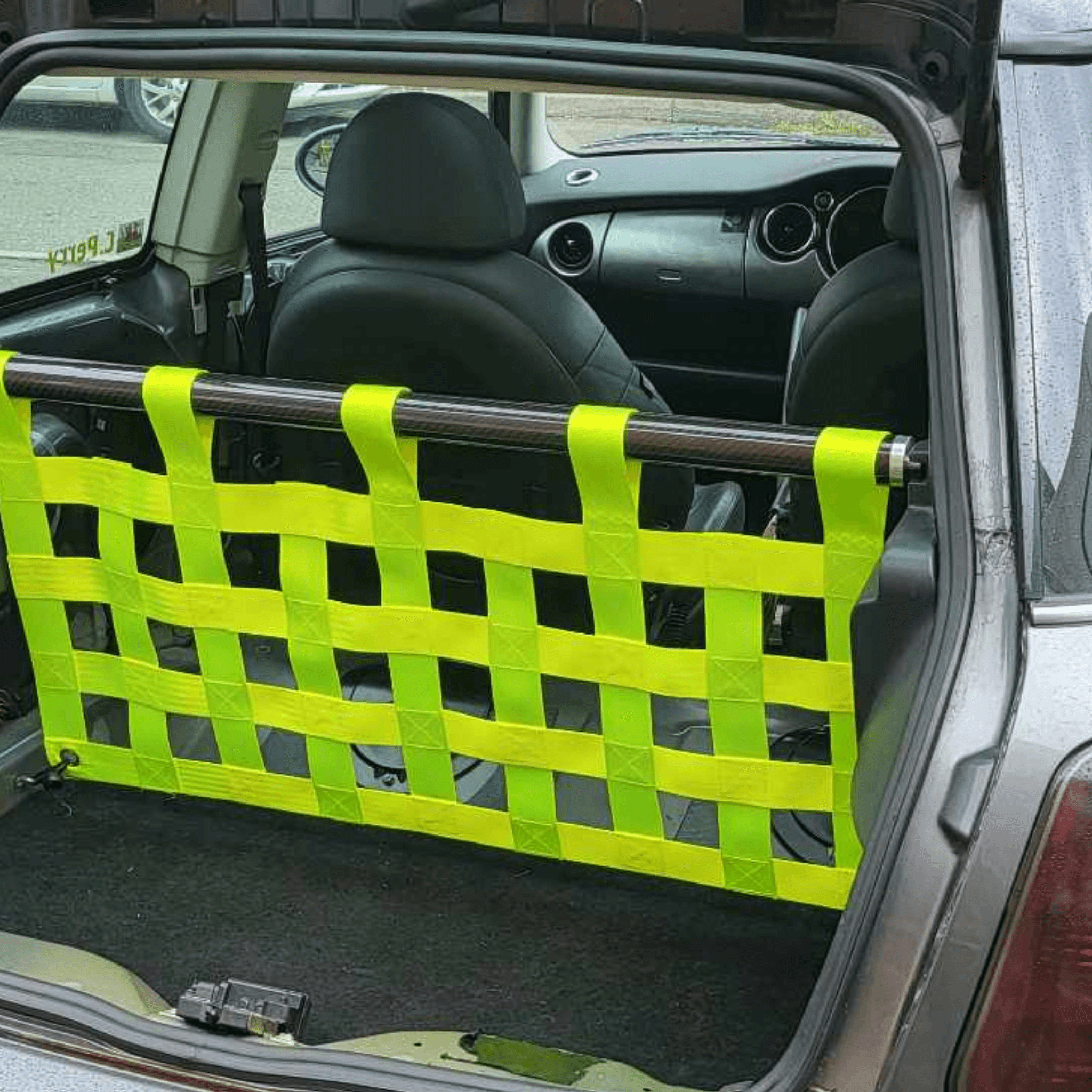 Mini Cooper R50 R53 Strut bar and Cargo net cargo-nets.co.uk