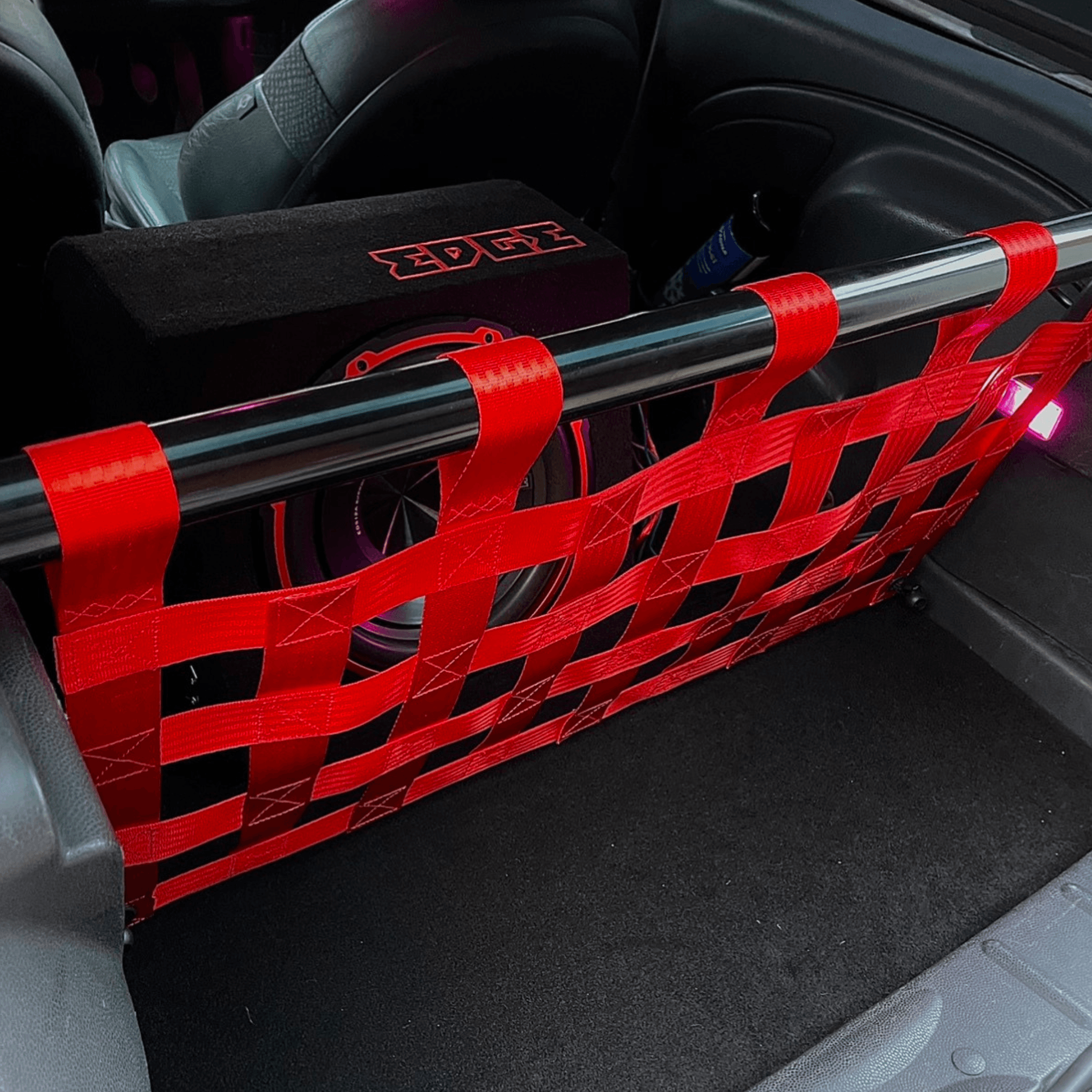 Mini Cooper R50 R53 Strut bar and Cargo net cargo-nets.co.uk