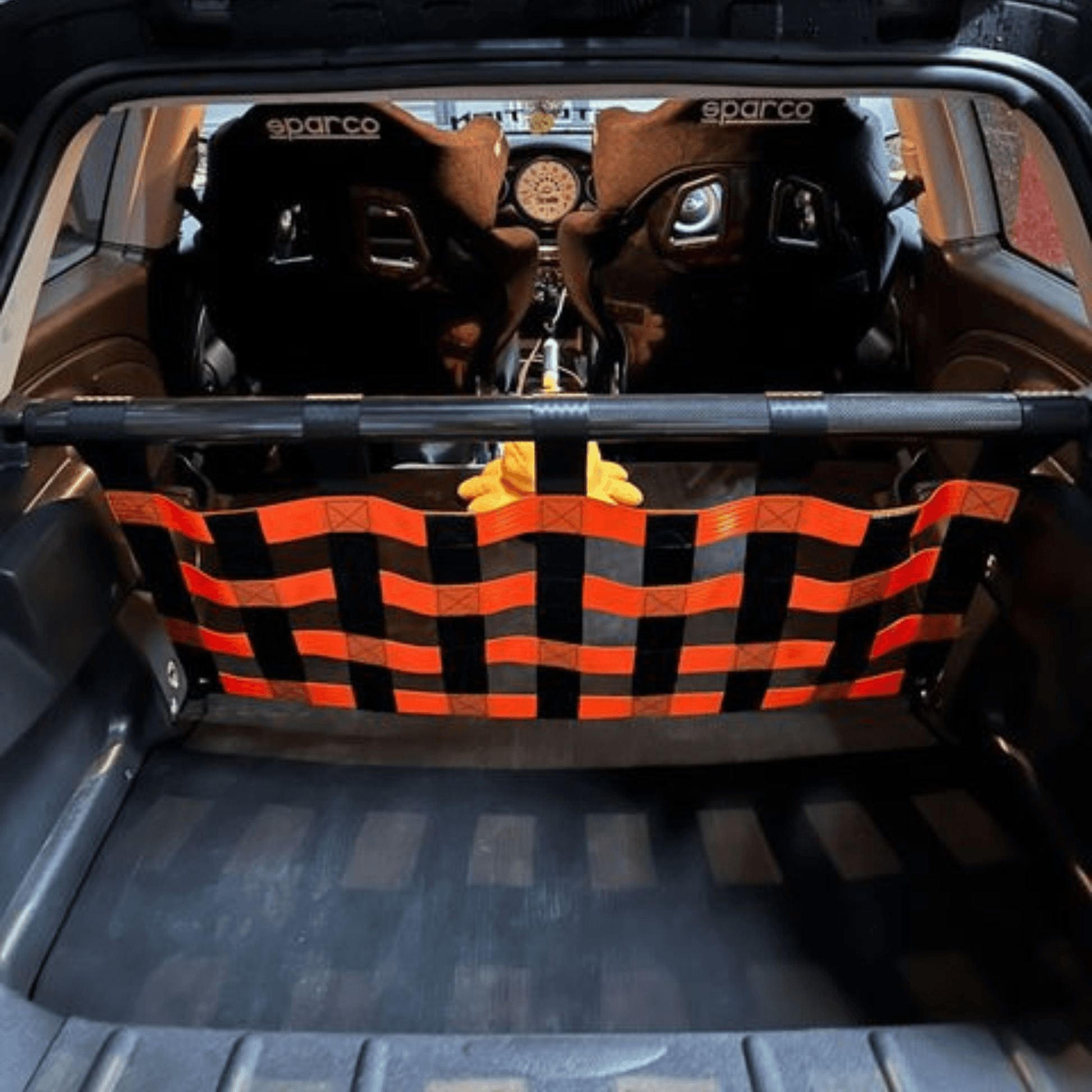 Mini Cooper R50 R53 Strut bar and Cargo net cargo-nets.co.uk