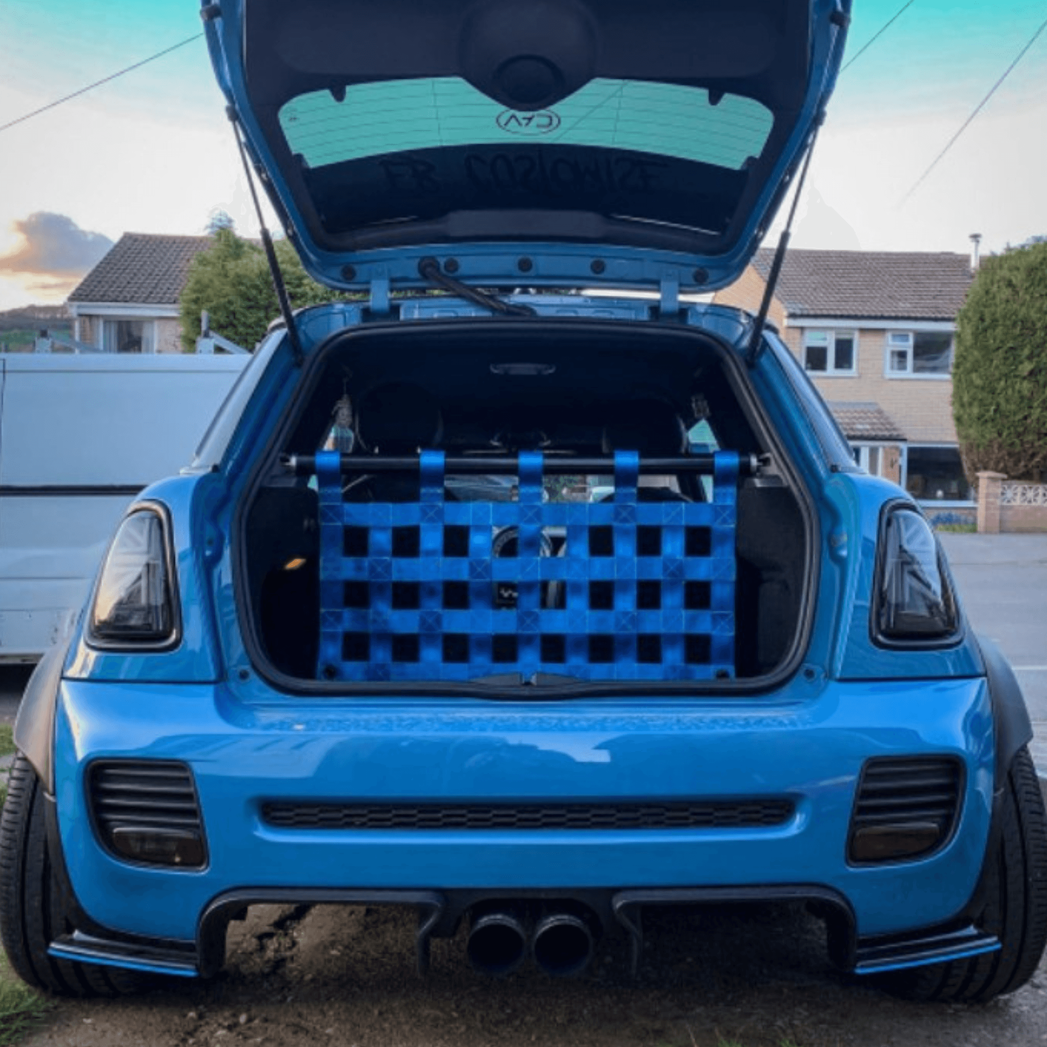 Mini Cooper S R56 Strut bar and Cargo net cargo-nets.co.uk