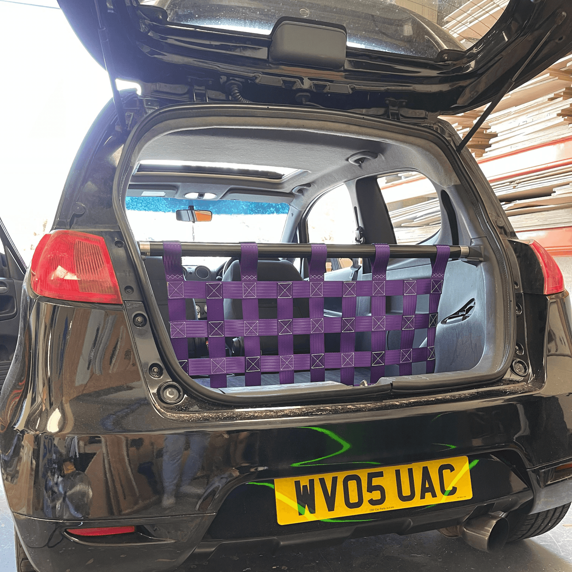 Mitsubishi Colt Zc2 Strut bar and Cargo net cargo-nets.co.uk