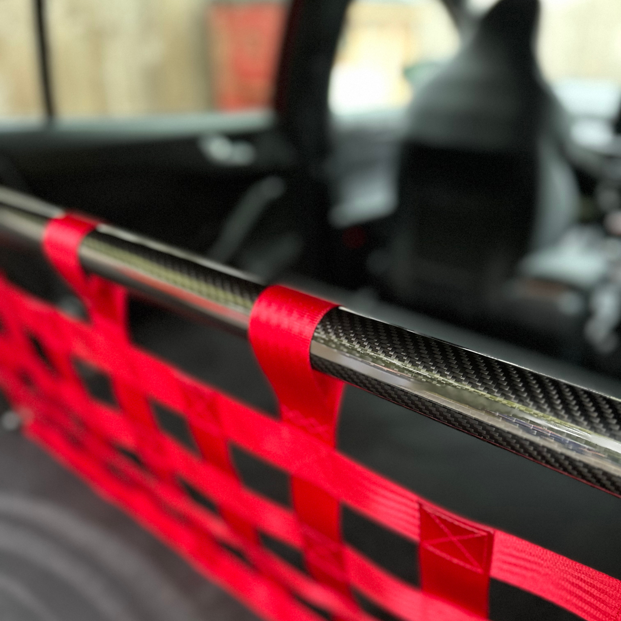Ford Focus Mk4 ST Strut Bar and Cargo Net cargo-nets.co.uk